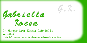 gabriella kocsa business card